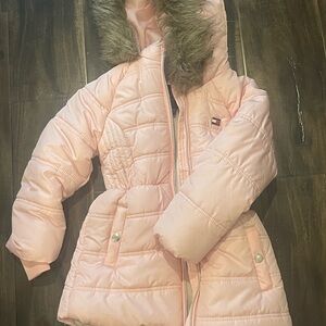 Tommy Hilfiger Pink Jacket with Fur Trim